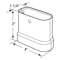 Prime-Line Pilaster Shoe Kit, Fits 4 in. Wide Pilasters, Stainless Steel, Oval (Single Pack) 656-3009-4 - alternate 3